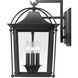 Brigham 3 Light 11 inch Natural Black Outdoor Wall Light, Large